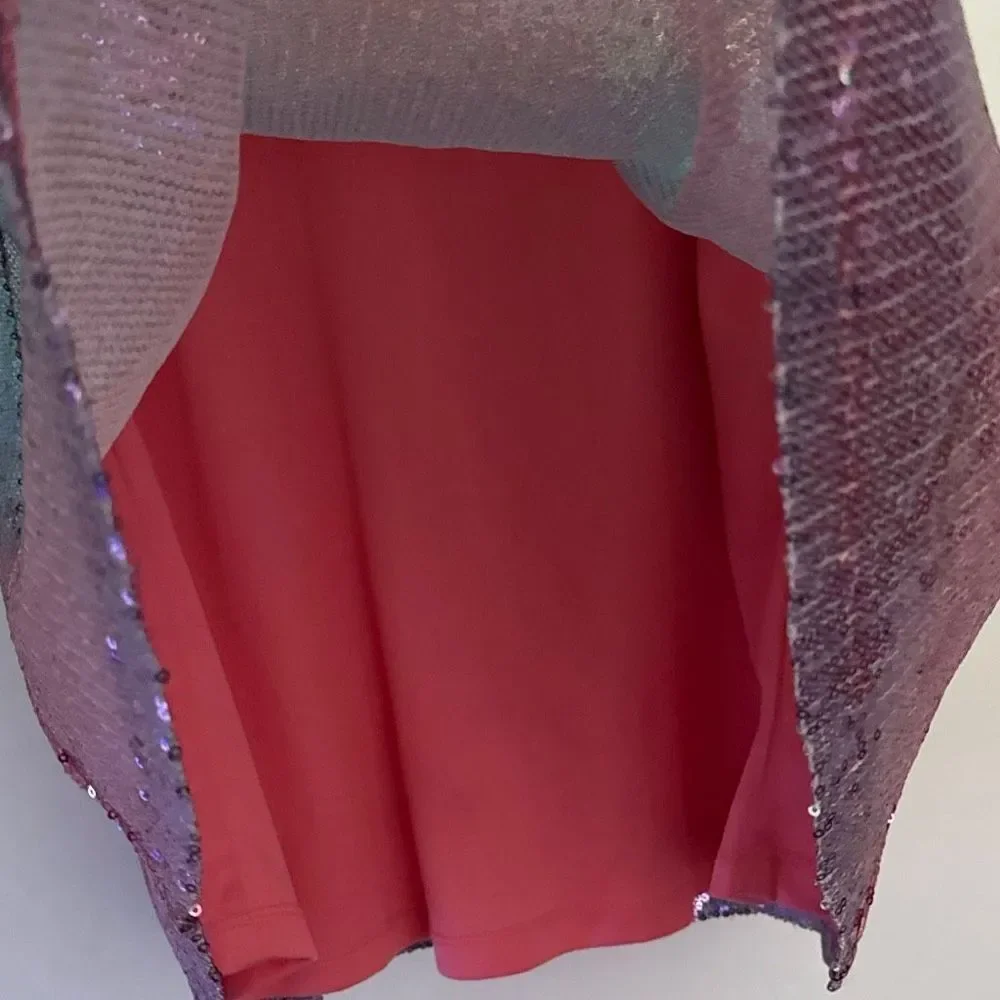 My Michelle Girls Sleeveless Dress Size 8 Pink Sequin Gradient Shimmer